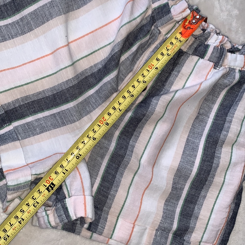 American Eagle XS Striped Elastic Waist Shorts EUC Pink Blue White Green - Picture 9 of 11